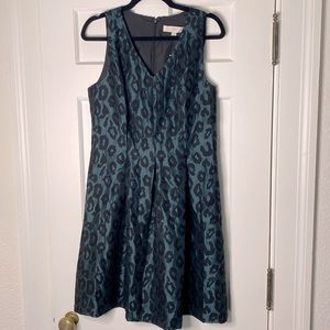 Loft green leopard print dress. Brand new w/tags. Size 8